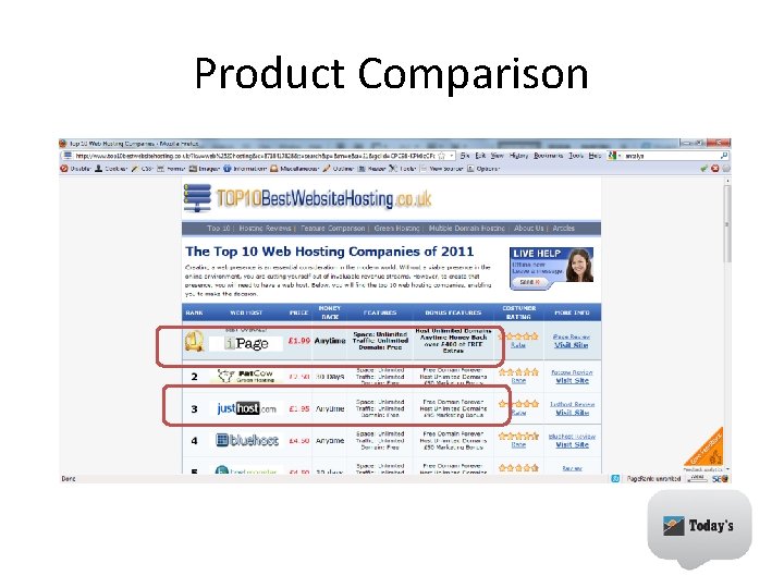 Product Comparison 