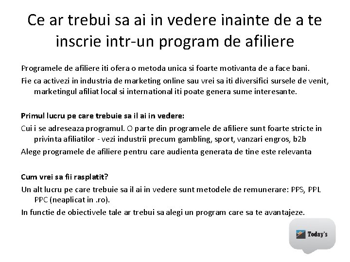 Ce ar trebui sa ai in vedere inainte de a te inscrie intr-un program Ce ar trebui sa ai in vedere inainte de a te inscrie intr-un program