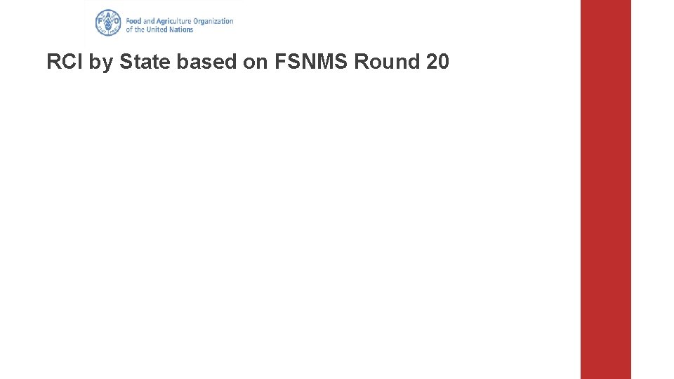 RCI by State based on FSNMS Round 20 