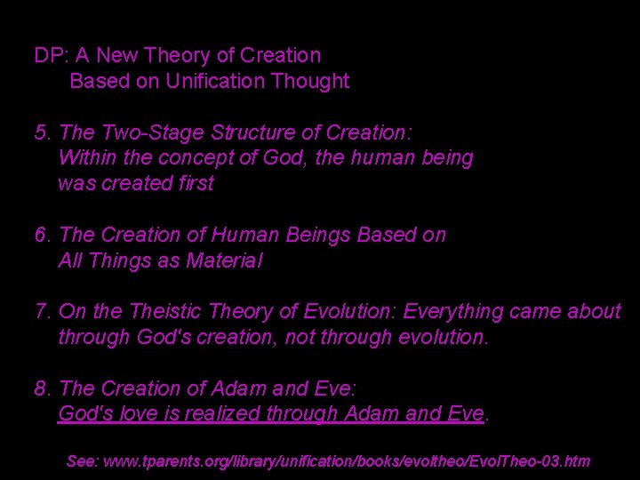 DP: A New Theory of Creation Based on Unification Thought 5. The Two-Stage Structure