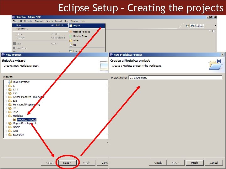 Eclipse Setup – Creating the projects 53 