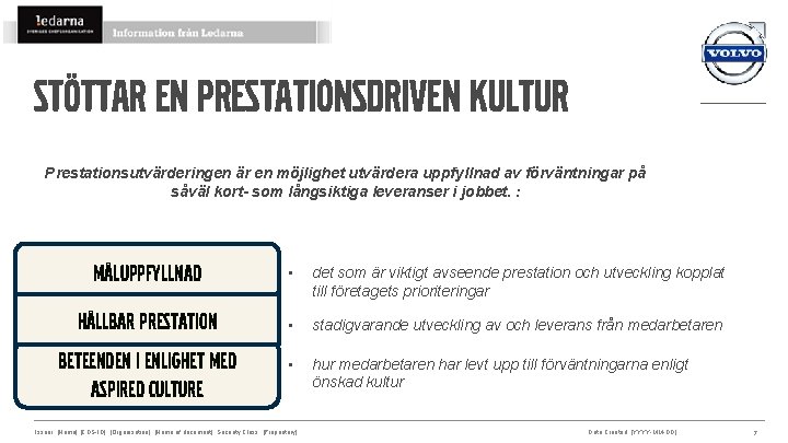 Stöttar en prestationsdriven kultur Prestationsutvärderingen är en möjlighet utvärdera uppfyllnad av förväntningar på såväl