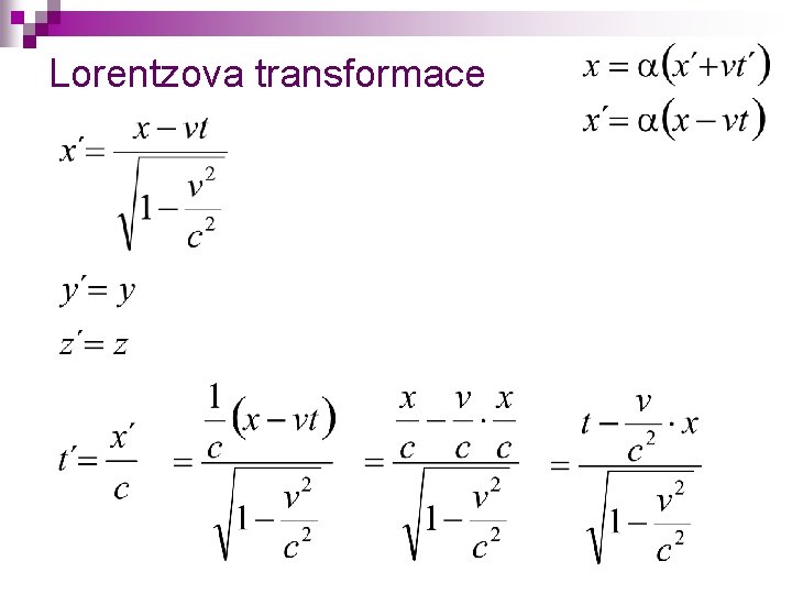 Lorentzova transformace 