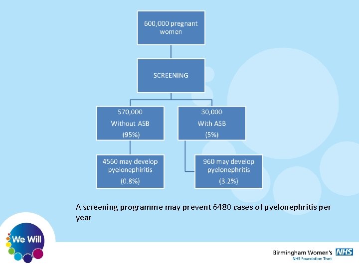A screening programme may prevent 6480 cases of pyelonephritis per year A screening programme may prevent 6480 cases of pyelonephritis per year