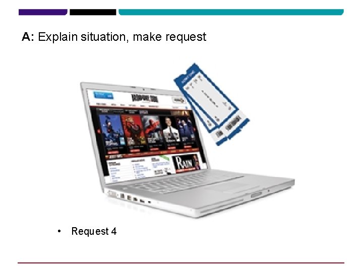 A: Explain situation, make request • Request 4 