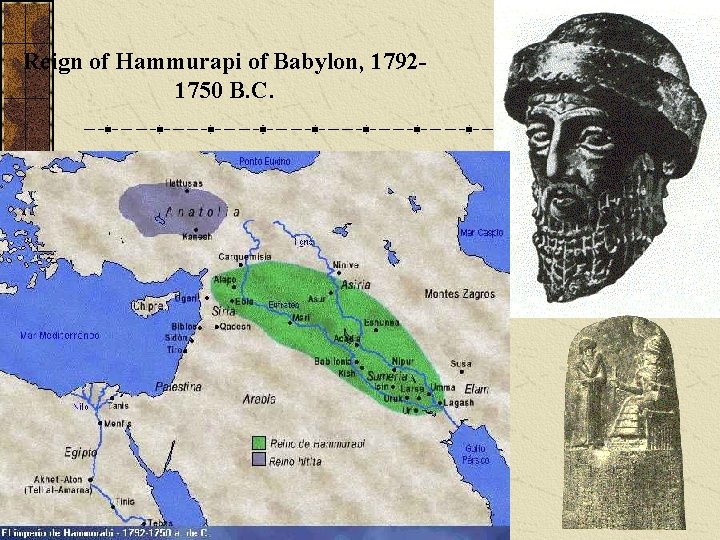 Reign of Hammurapi of Babylon, 17921750 B. C. 