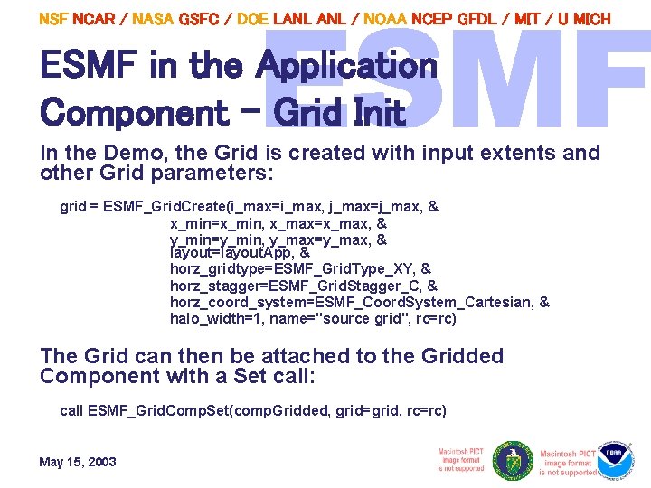 NSF NCAR / NASA GSFC / DOE LANL / NOAA NCEP GFDL / MIT