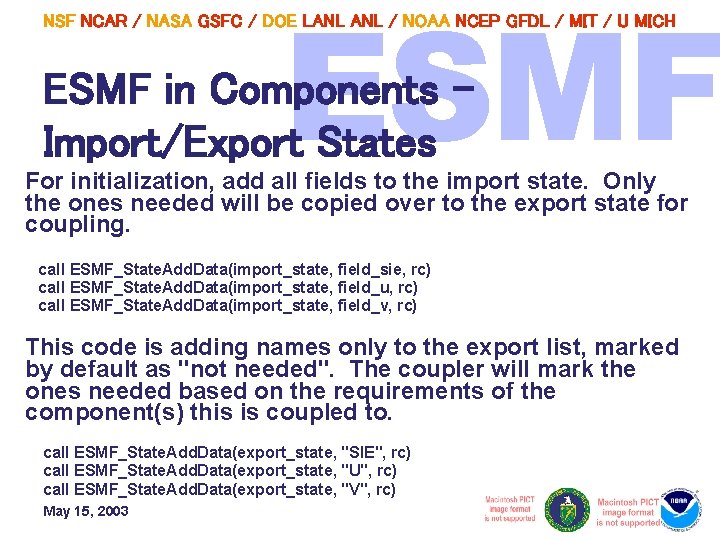 NSF NCAR / NASA GSFC / DOE LANL / NOAA NCEP GFDL / MIT