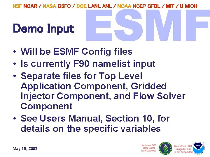 NSF NCAR / NASA GSFC / DOE LANL / NOAA NCEP GFDL / MIT