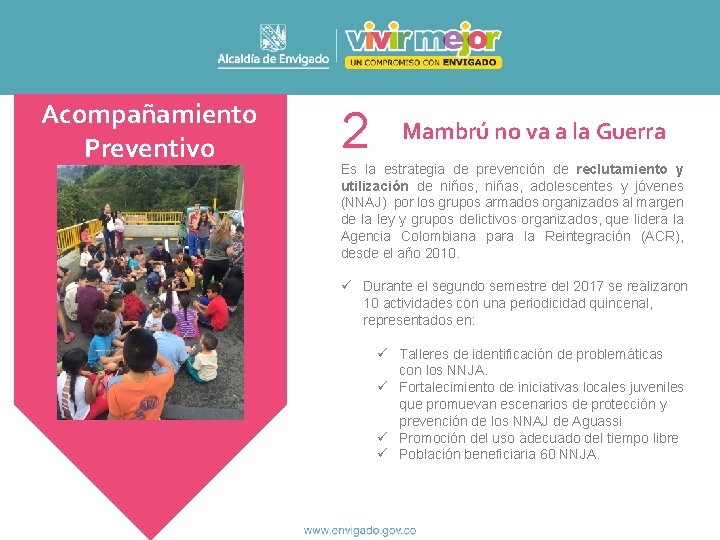 Acompañamiento Preventivo 2 Mambrú no va a la Guerra Es la estrategia de prevención