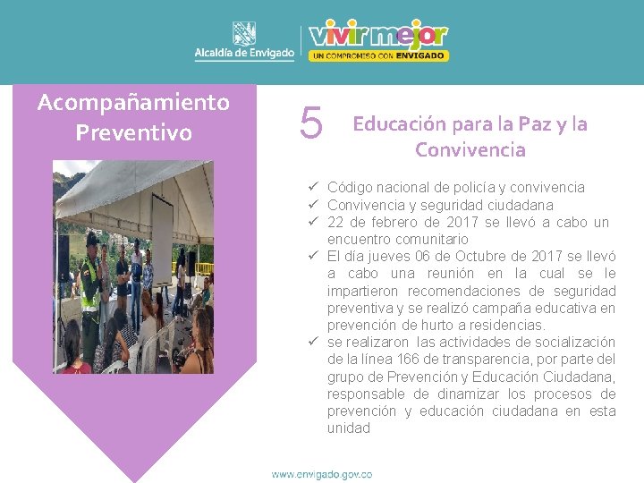 Acompañamiento Preventivo 5 Educación para la Paz y la Convivencia ü Código nacional de