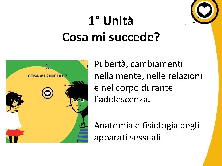 1° Unità Cosa mi succede? Pubertà, cambiamenti nella mente, nelle relazioni e nel corpo