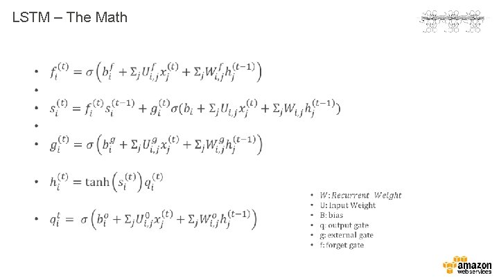 LSTM – The Math 