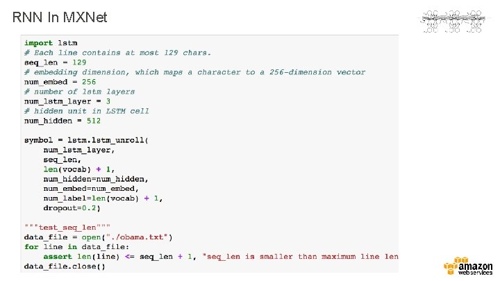 RNN In MXNet 