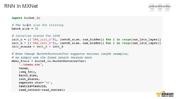 RNN In MXNet 
