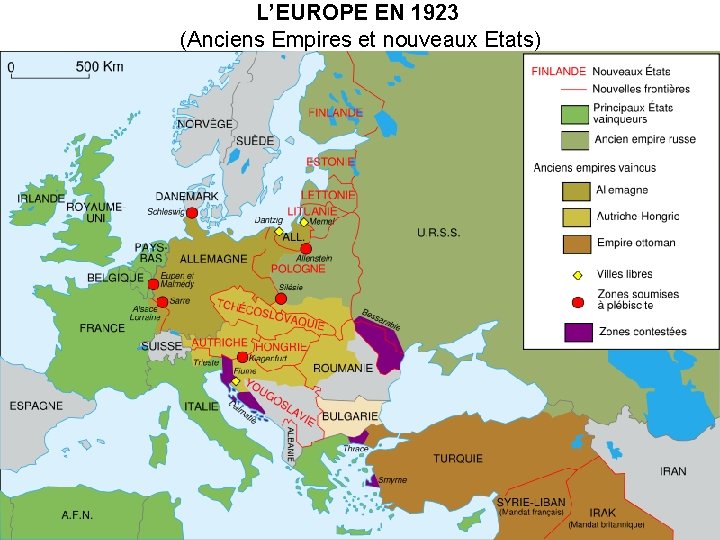 L’EUROPE EN 1923 (Anciens Empires et nouveaux Etats) 