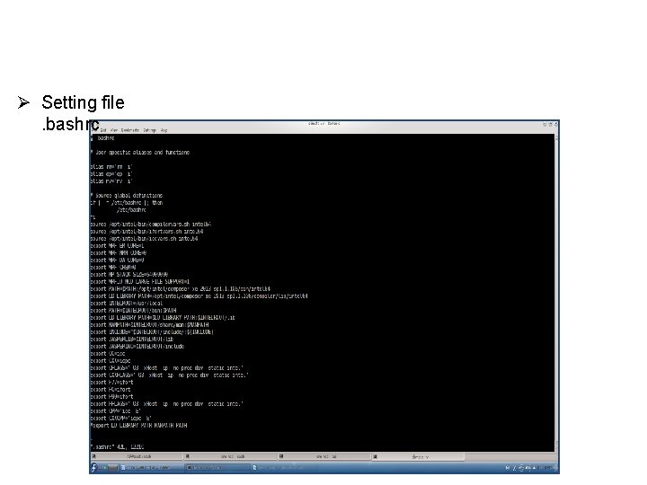 Instalasi WRF Ø Setting file . bashrc 