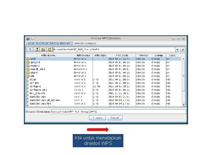 Membuat Domain Klik untuk menetapkan direktori WPS 