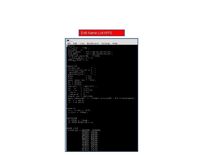 Preprocessing Edit Name List WPS 