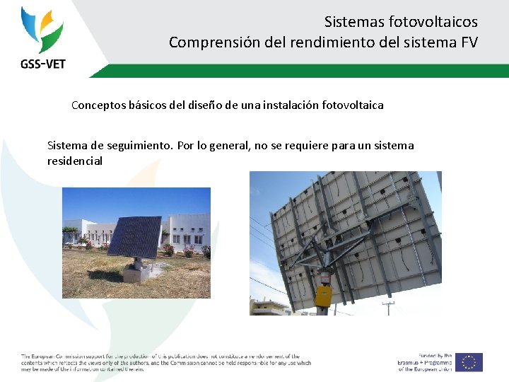 Sistemas fotovoltaicos Comprensión del rendimiento del sistema FV Conceptos básicos del diseño de una