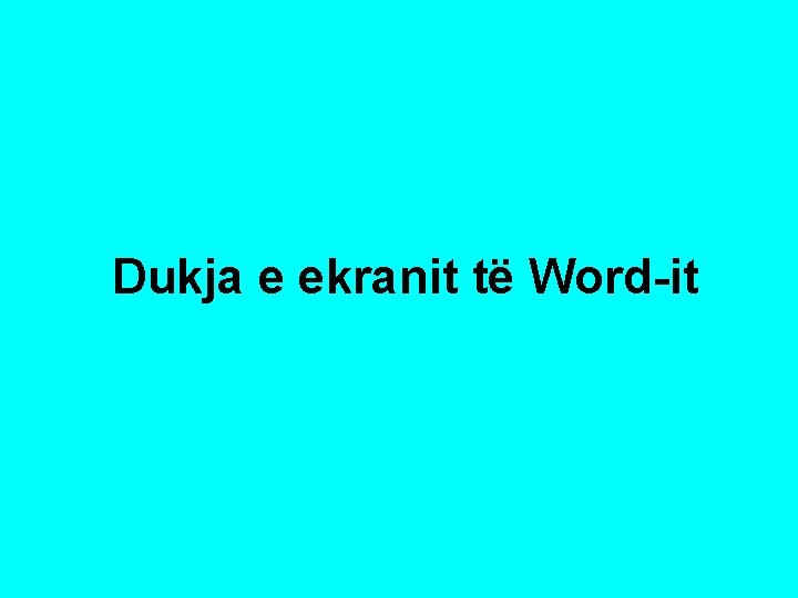 Dukja e ekranit të Word-it 
