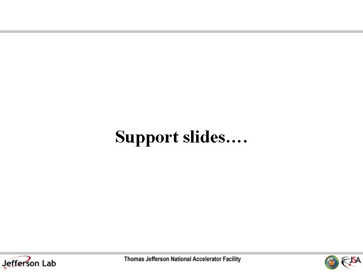Support slides…. 