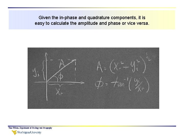 Given the in-phase and quadrature components, it is easy to calculate the amplitude and
