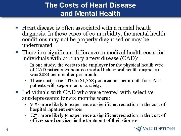 The Costs of Heart Disease and Mental Health § Heart disease is often associated