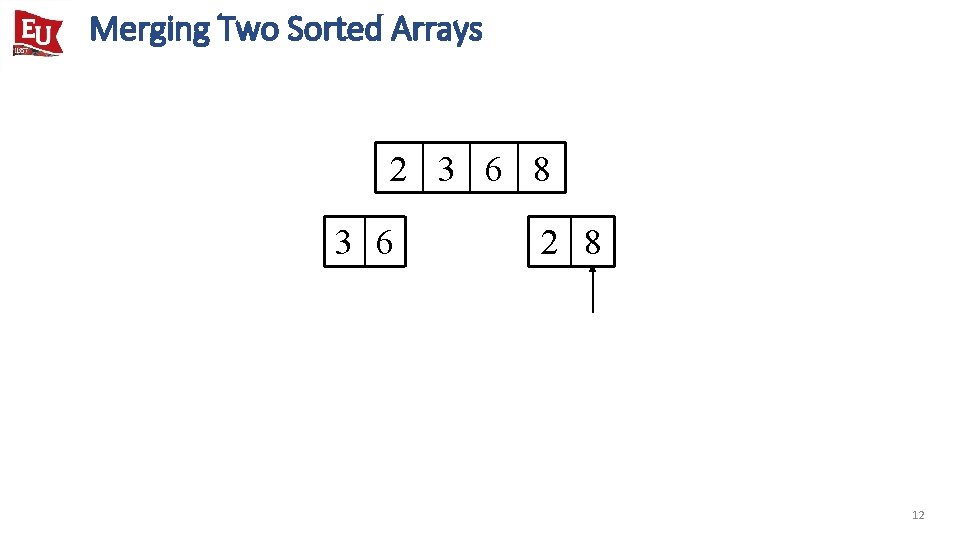 Merging Two Sorted Arrays 2 3 6 8 3 6 2 8 12 