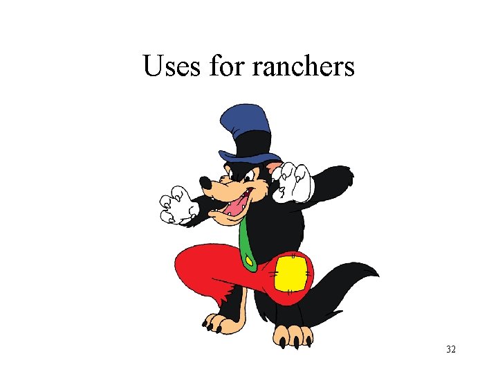 Uses for ranchers 32 