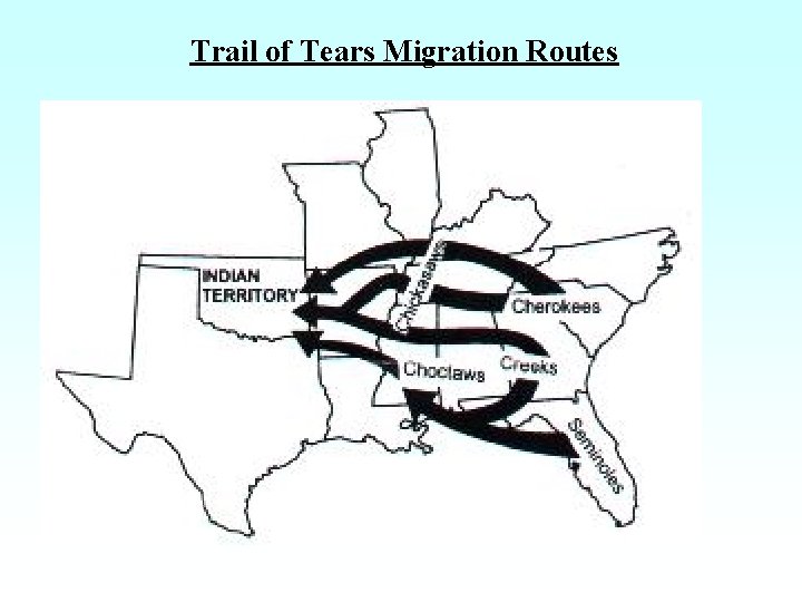 Trail of Tears Migration Routes 