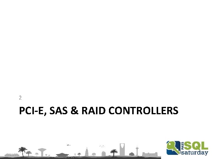2 PCI-E, SAS & RAID CONTROLLERS 