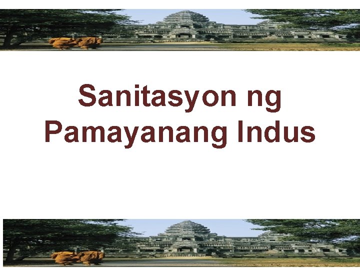 Sanitasyon ng Pamayanang Indus 