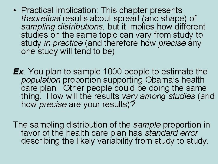  • Practical implication: This chapter presents theoretical results about spread (and shape) of