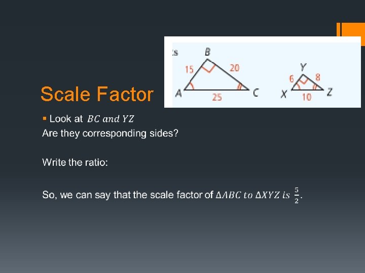 Scale Factor § 