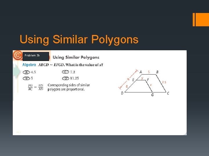 Using Similar Polygons Problem 3 b 
