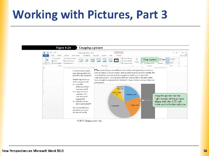 Working with Pictures, Part 3 New Perspectives on Microsoft Word 2013 XP 38 