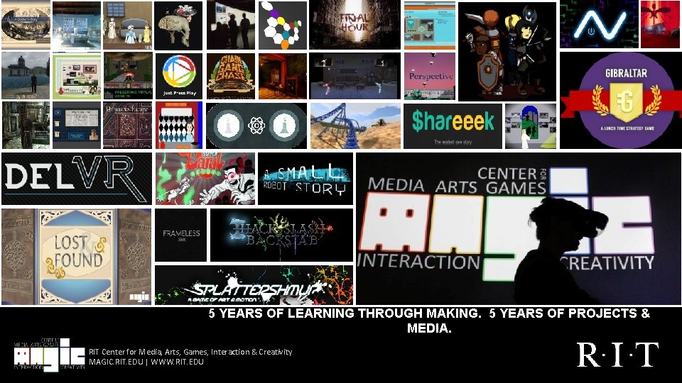 5 YEARS OF LEARNING THROUGH MAKING. 5 YEARS OF PROJECTS & MEDIA. RIT Center