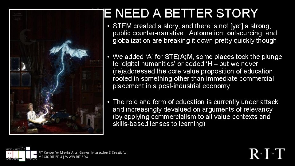 WE NEED A BETTER STORY • STEM created a story, and there is not