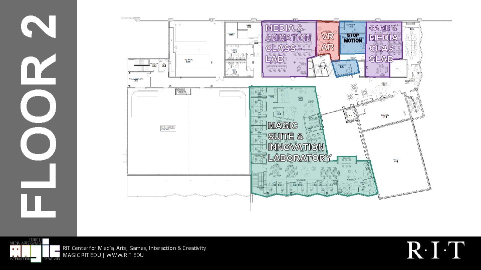 FLOOR 2 RIT Center for Media, Arts, Games, Interaction & Creativity MAGIC. RIT. EDU