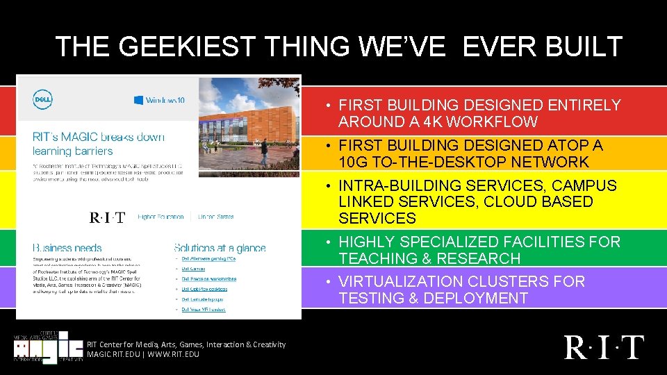 THE GEEKIEST THING WE’VE EVER BUILT • FIRST BUILDING DESIGNED ENTIRELY AROUND A 4