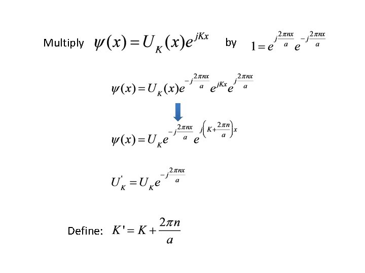 Multiply Define: by 