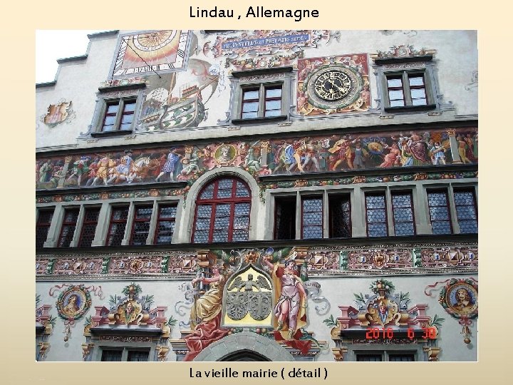 Lindau , Allemagne La vieille mairie ( détail ) 