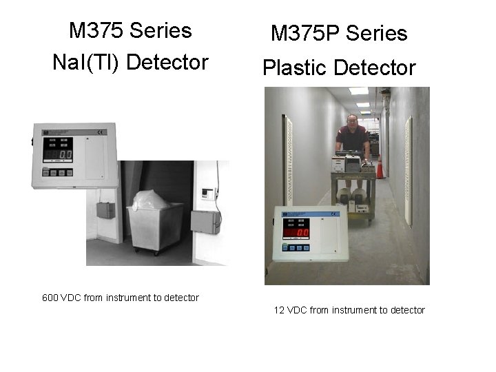 M 375 Series Na. I(Tl) Detector M 375 P Series Plastic Detector 600 VDC