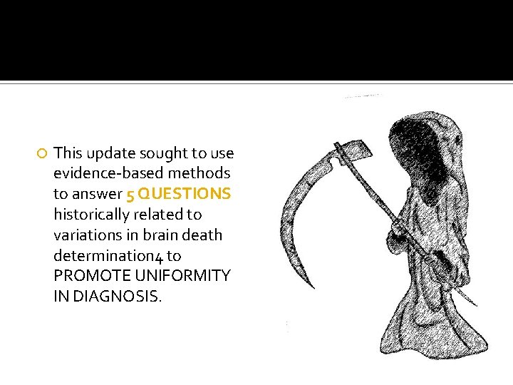  This update sought to use evidence-based methods to answer 5 QUESTIONS historically related