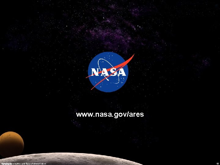 www. nasa. gov/ares National Aeronautics and Space Administration 9/15/2020 18 