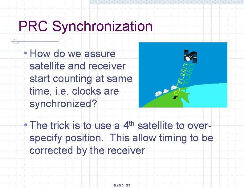 PRC Synchronization • How do we assure satellite and receiver start counting at same