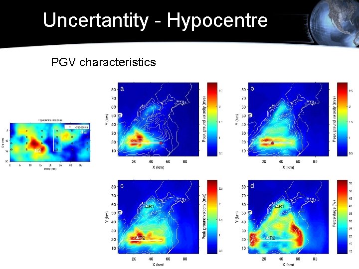 Uncertantity - Hypocentre PGV characteristics 