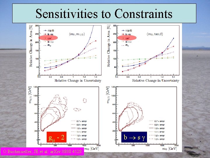 Sensitivities to Constraints g - 2 O. Buchmueller, JE et al: ar. Xiv: 0808.