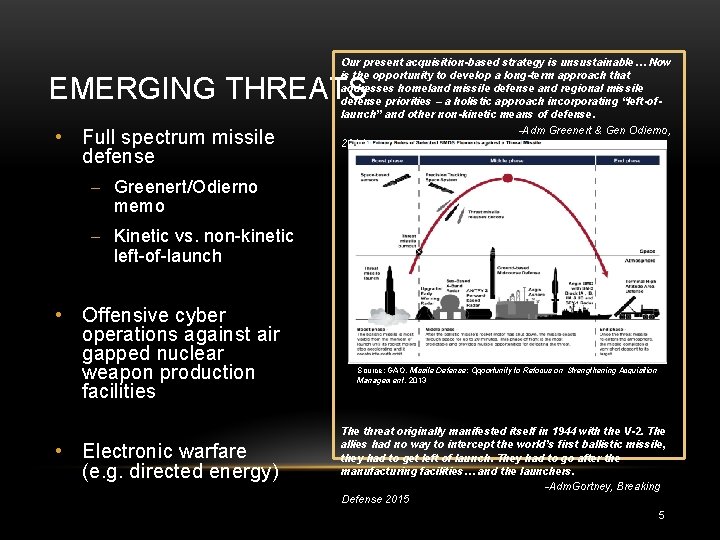 Our present acquisition-based strategy is unsustainable… Now is the opportunity to develop a long-term